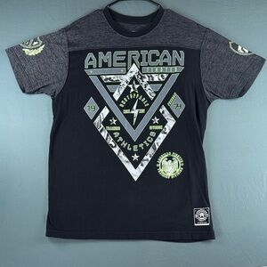 American Fighter Black & Gray Short-Sleeve Graphic Athletic Tee